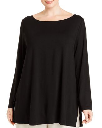 Eileen Fisher Plus Eileen Fisher Plus Boat Neck Tunic Top | Bloomingdale's