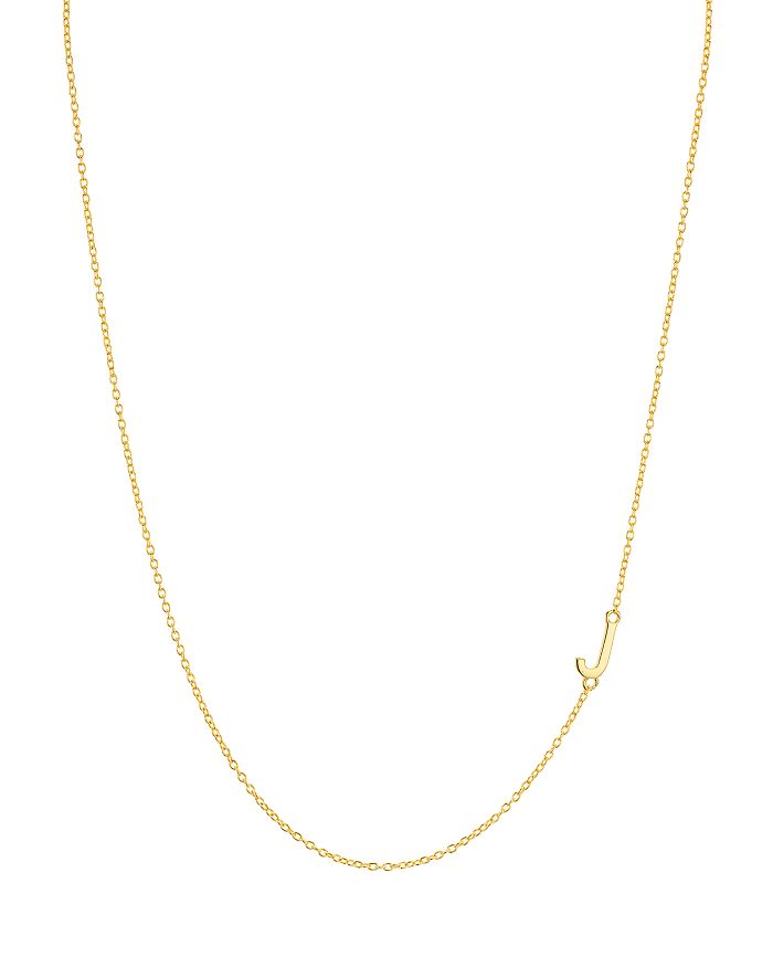 Shop Argento Vivo Asymmetrical Initial Necklace In 18k Gold-plated Sterling Silver, 16 In Gold/j
