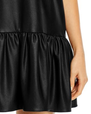 knee length dresses for ladies Amanda Uprichard Dress in Grass Green Faux Leather – Gigi's Closette Ltd