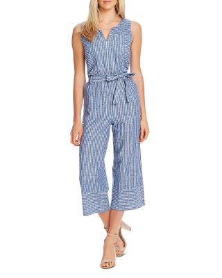 vince camuto striped jumpsuit