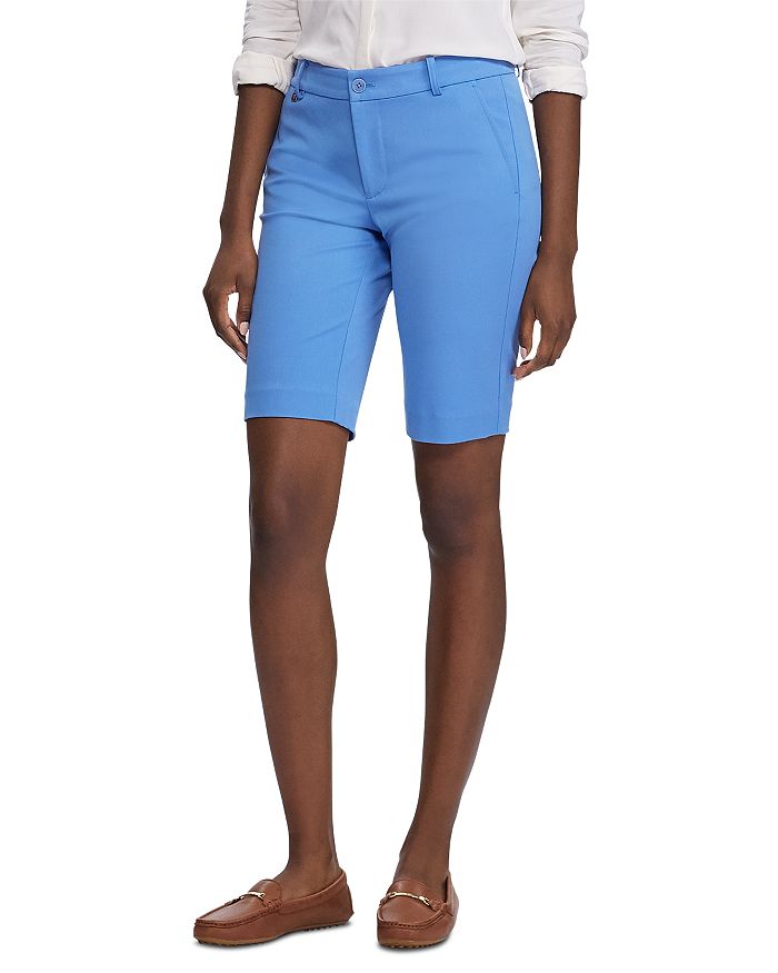 Ralph Lauren Lauren  Twill Bermuda Shorts In Eos Blue