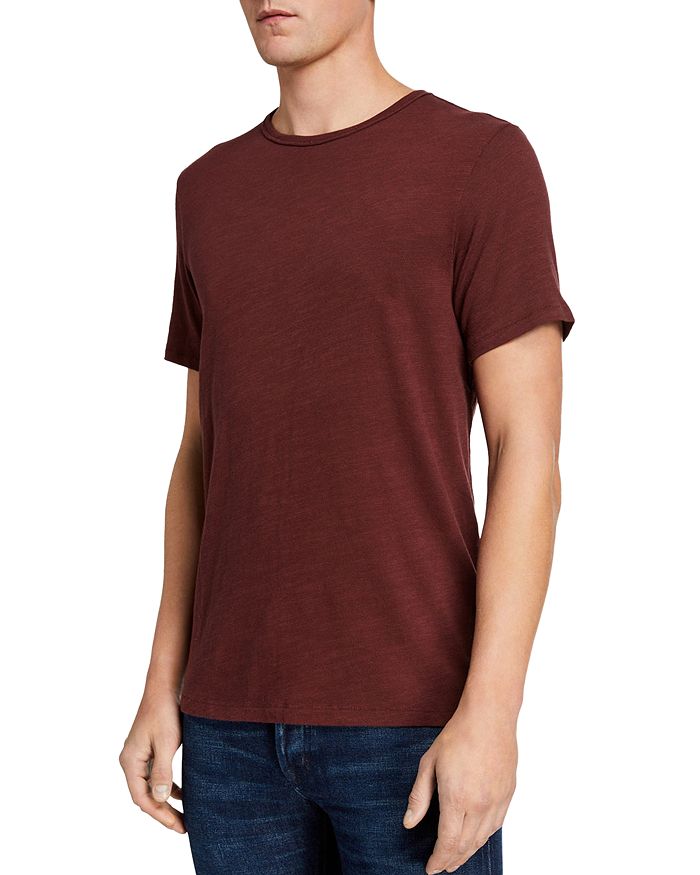 Rag & Bone Standard Issue Basic Crew T-shirt In Maroon