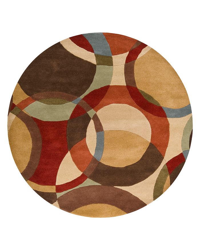 Surya Forum Fm-7108 Round Area Rug, 6' X 6' In Tan