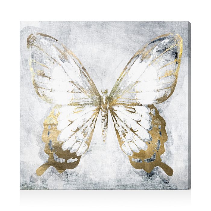 Oliver Gal Butterfly Eroded Wall Art, 12 X 12 In White