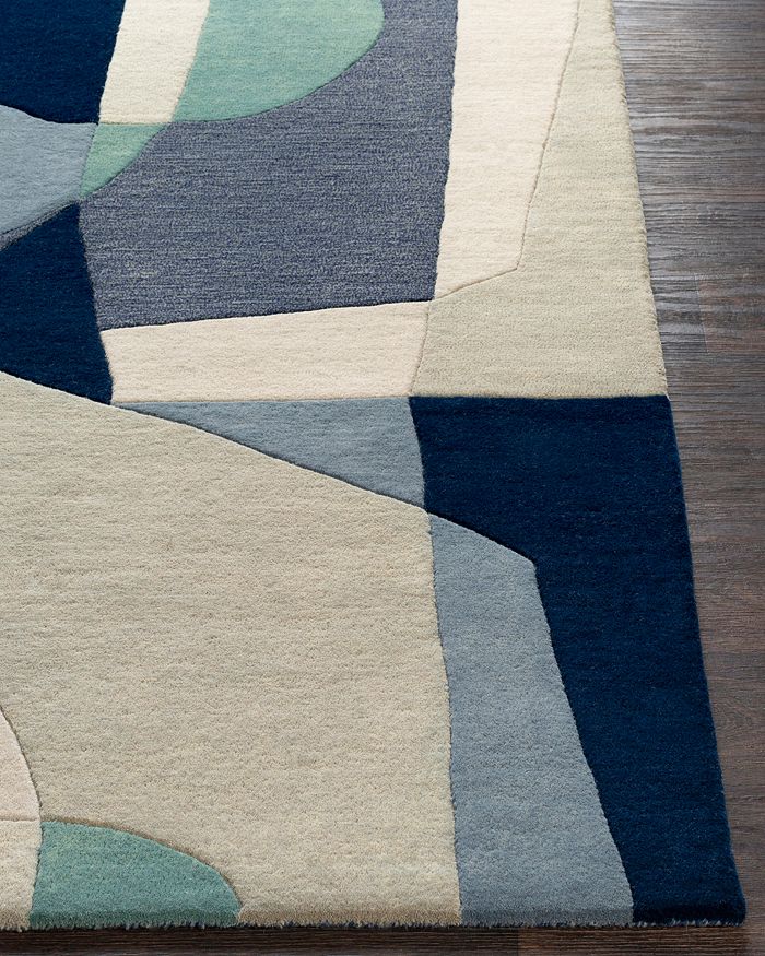 Surya Forum Fm-7195 Area Rug, 4' X 6' In Teal