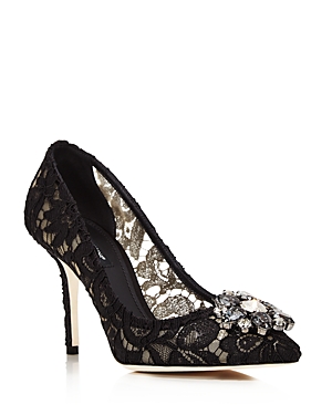 DOLCE & GABBANA WOMEN'S LACE EMBROIDERED PUMPS,CD0101AL198