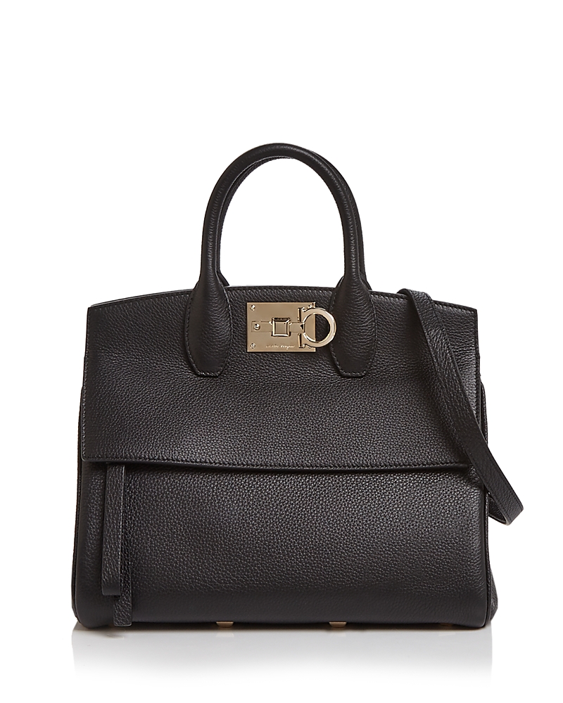 FERRAGAMO SALVATORE FERRAGAMO STUDIO BAG SMALL LEATHER SATCHEL 0718293