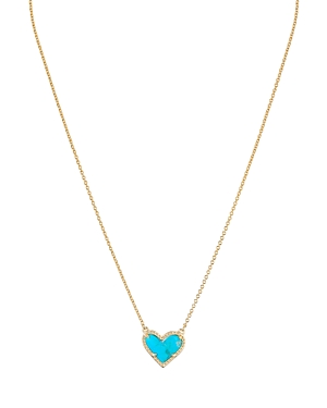 KENDRA SCOTT ARI HEART SHORT PENDANT NECKLACE, 15,N1337GLD