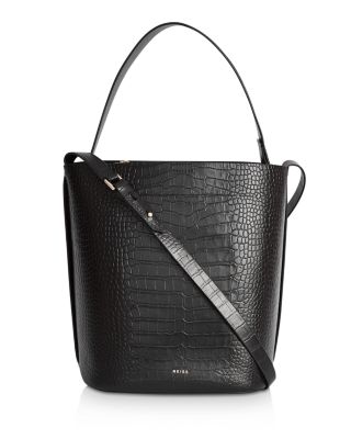 REISS Hudson Croc Embossed Bucket Bag Bloomingdale s