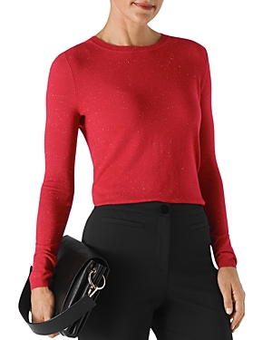 Whistles Annie Sparkle Sweater In Red