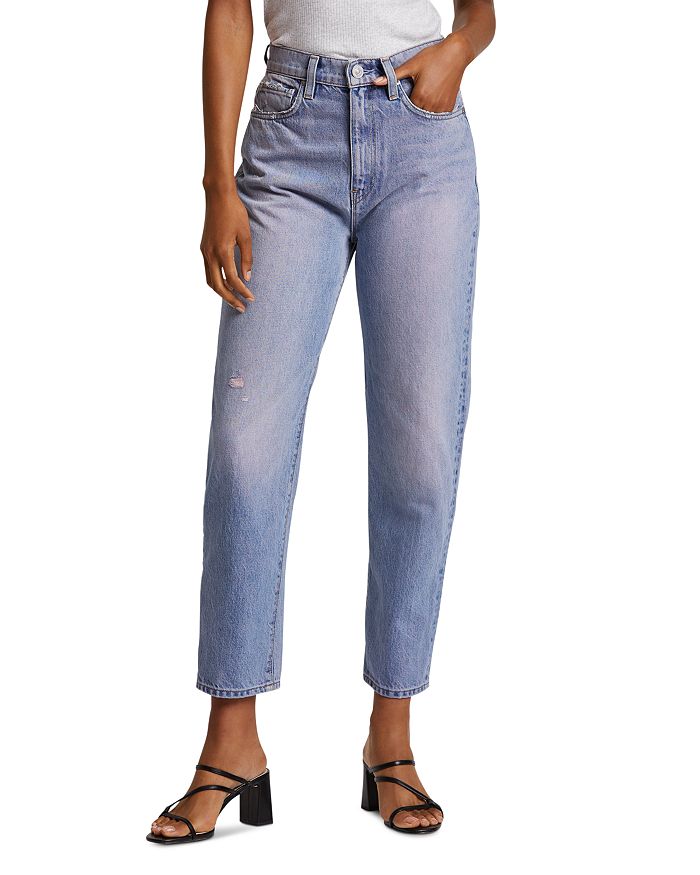 HUDSON ELLY EXTREME HIGH-WAIST CROPPED STRAIGHT JEANS IN ILLUMINATE,WHC2056DJR