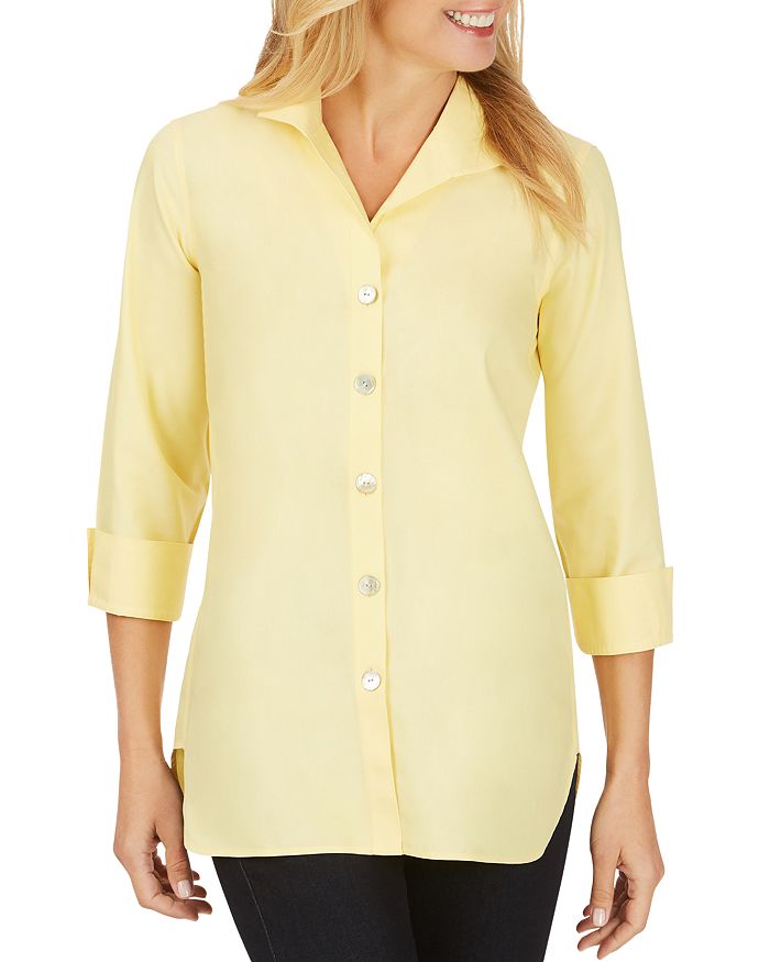 Foxcroft Pandora Non-iron Cotton Shirt In Sunbeam