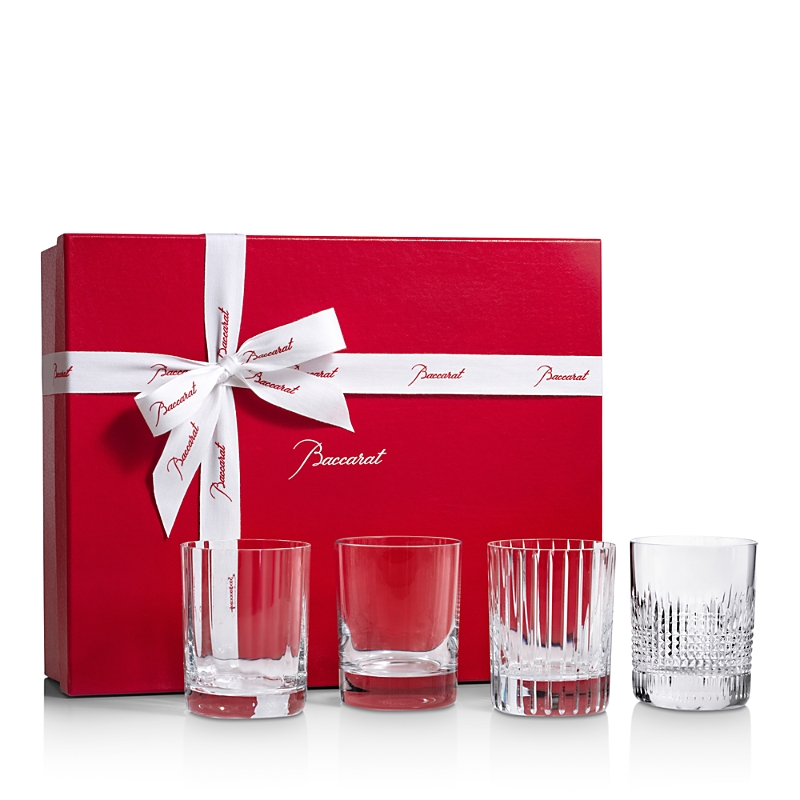 BACCARAT 4 ELEMENTS DOUBLE OLD FASHIONED GLASS, SET OF 4