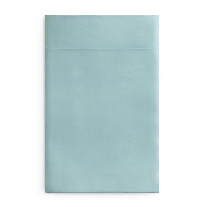 Shop Gingerlily Silk Solid Flat Sheet, King In Teal