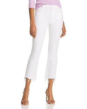MOTHER - The Insider High Rise Crop Step Fray Bootcut Jeans in Fairest Of Them All