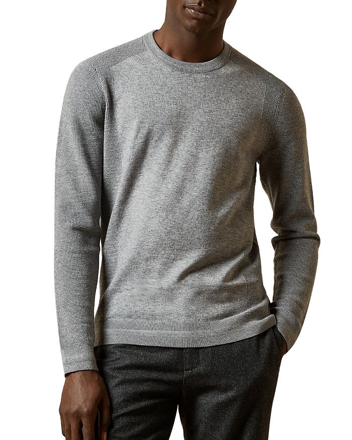Ted Baker Textured-Stitch Crewneck Sweater | Bloomingdale's
