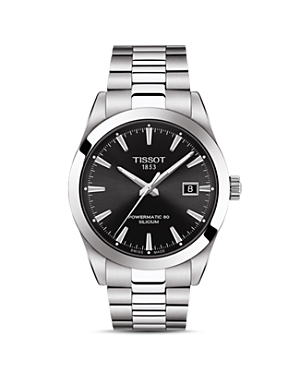 Tissot Gentleman Powermatic 80 Watch, 40mm In Black/silver
