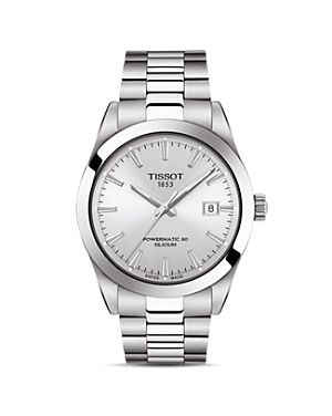 Tissot Gentleman Powermatic 80 Watch, 40mm In Silver