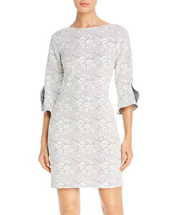 KARL LAGERFELD PARIS Floral Knit Dress | Bloomingdale's