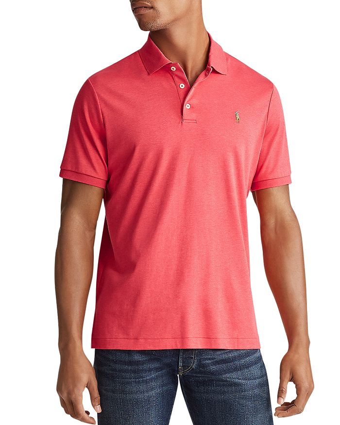 Polo Ralph Lauren Classic Fit Soft Cotton Polo Shirt In Rosette Heather ...