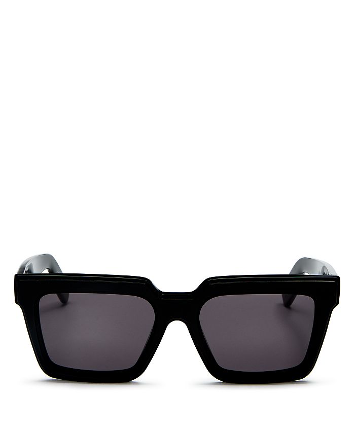 Kenzo Women's Square Sunglasses, 53mm In Shiny Black/smoke Solid