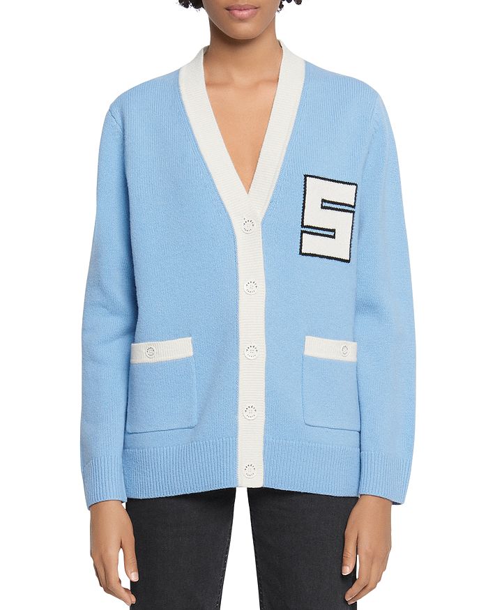 Sandro cheap blue cardigan