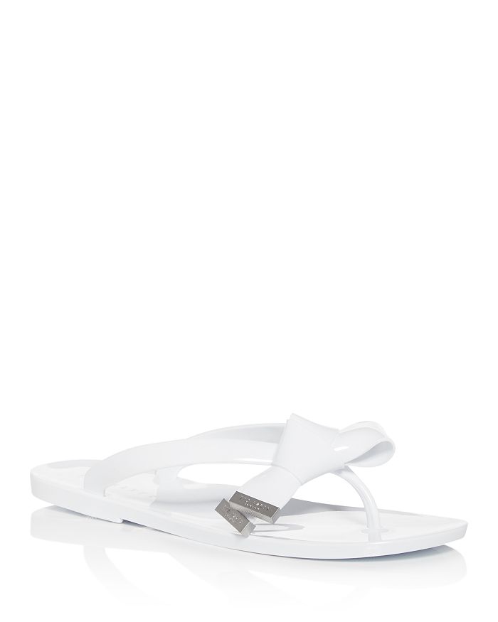 Luzzi bow detail flip flops shop