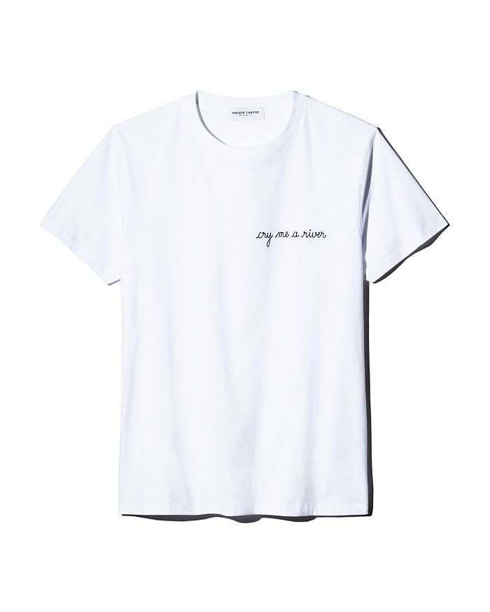 MAISON LABICHE WATER HEAVY EMBROIDERED TEE - 100% EXCLUSIVE,JMHTBDWATER