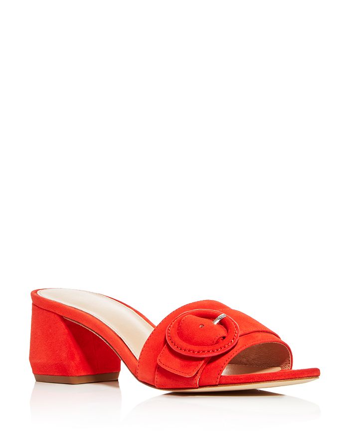Via Spiga Women's Flor Block-heel Slide Sandals In Coral