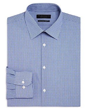 The Men's Store at Bloomingdale's Mini Check Regular Fit Dress Shirt - 100% Exclusive