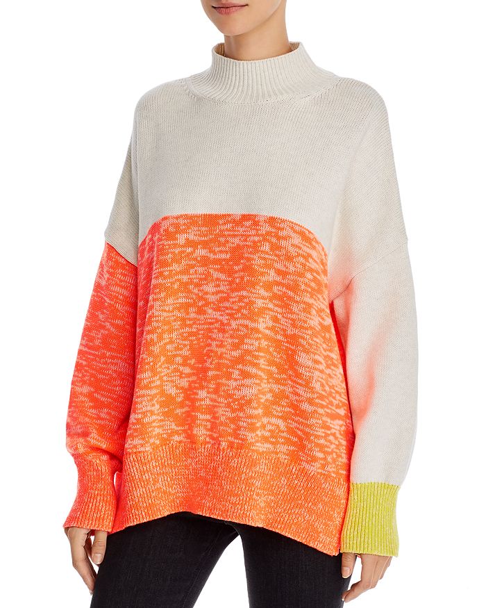 FRENCH CONNECTION JOELLE OVERSIZED COLOR-BLOCKED SWEATER,78NAL