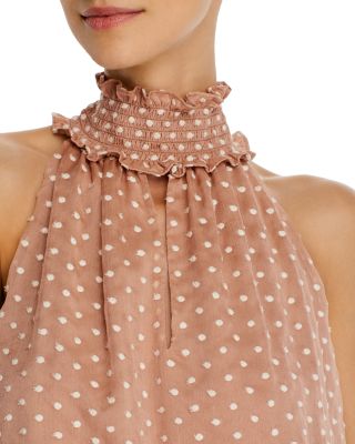 Amanda Uprichard Kimmie Sleeveless Embroidered-Dot Mini Dress |  Bloomingdale's