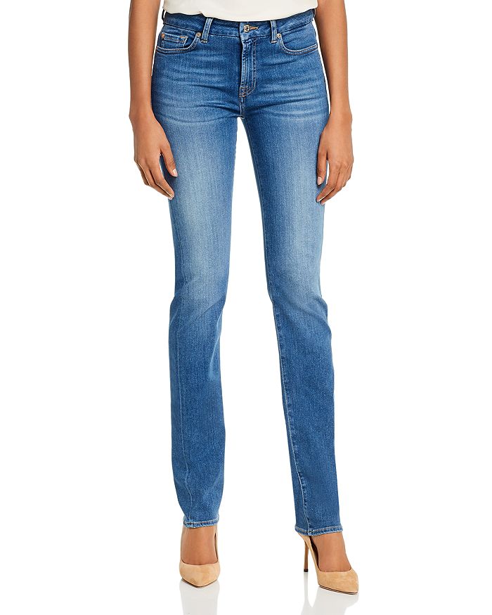 7 For All Mankind Kimmie Straight-Leg Jeans in Slim Illusion Luxe Love ...