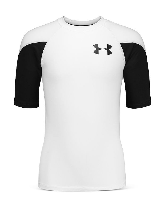UNDER ARMOUR BOYS' COMPRESSION colour-BLOCK RASH GUARD - BIG KID,27I66040-10