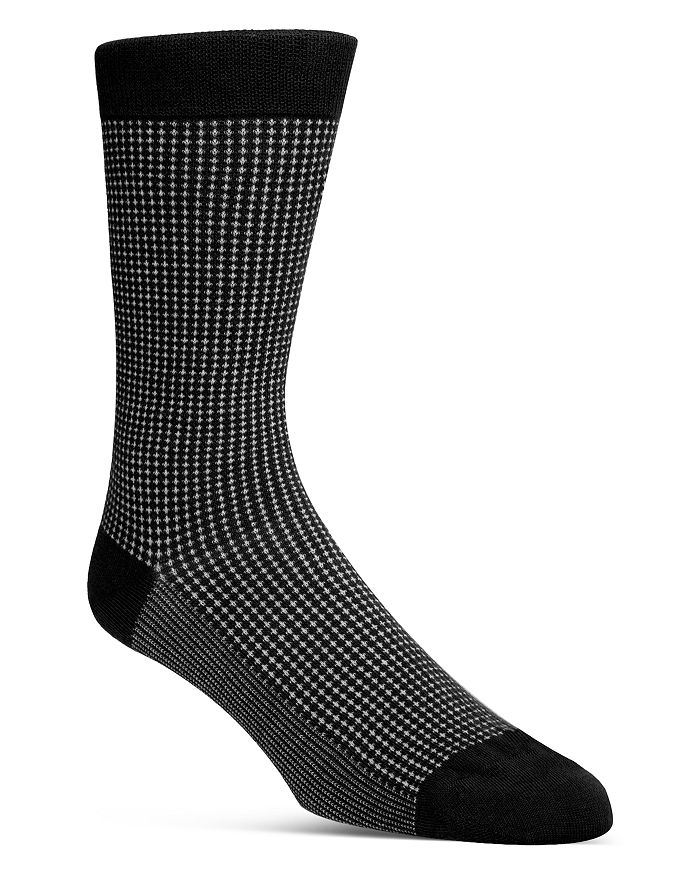 Cole Haan Micro Patterned Socks In Black