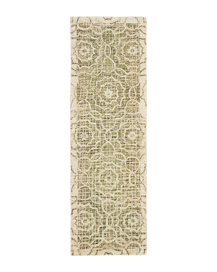 Oriental Weavers Tallavera 55606 Runner Area Rug, 2'6 X 8' In Green/ivory