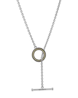 Sterling Silver Luna Cultured Freshwater Pearl Toggle Necklace, 18"