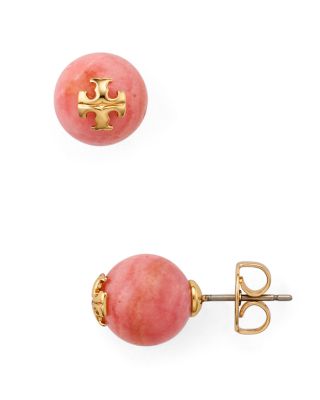 tory burch semi precious stud earrings