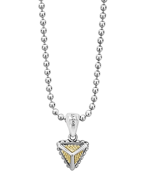 Lagos Sterling Silver & 18K Yellow Gold Ksl Pyramic Pendant Necklace, 18
