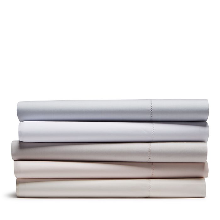 Shop Hudson Park Collection Egyptian Percale Fitted Sheet, Full - 100% Exclusive In Vanilla Sky