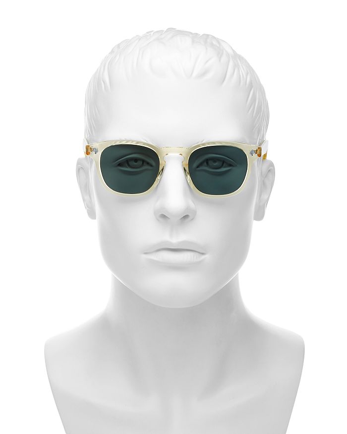 Shop Garrett Leight Ace Square Sunglasses, 47mm In Pure Glass/blue