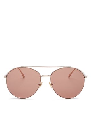 tom ford cleo 59mm aviator sunglasses