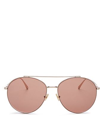 Tom Ford Women's Cleo Brow Bar Aviator Sunglasses, 59mm | Bloomingdale's