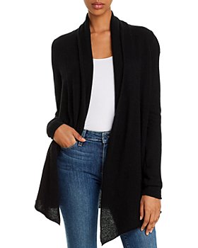 Black Cashmere Cardigan Sweater Women's - Encycloall