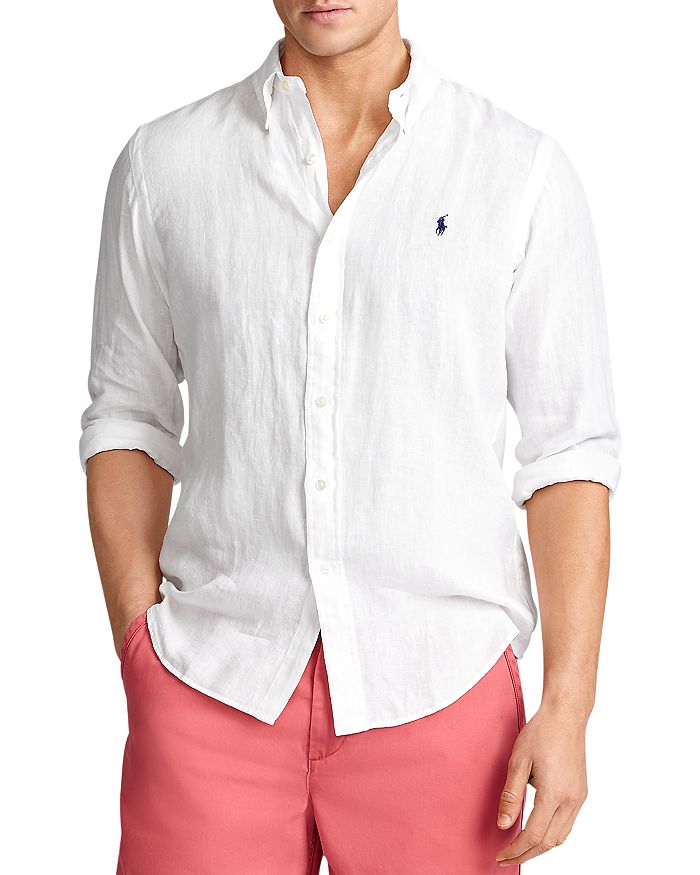 Shop Polo Ralph Lauren Classic Fit Linen Shirt In White