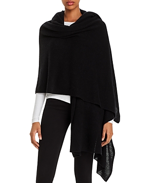 Shop C By Bloomingdale's Cashmere Travel Wrap - 100% Exclusive In Black