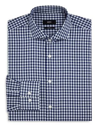 BOSS - Mark Gingham Regular-Fit Dress Shirt