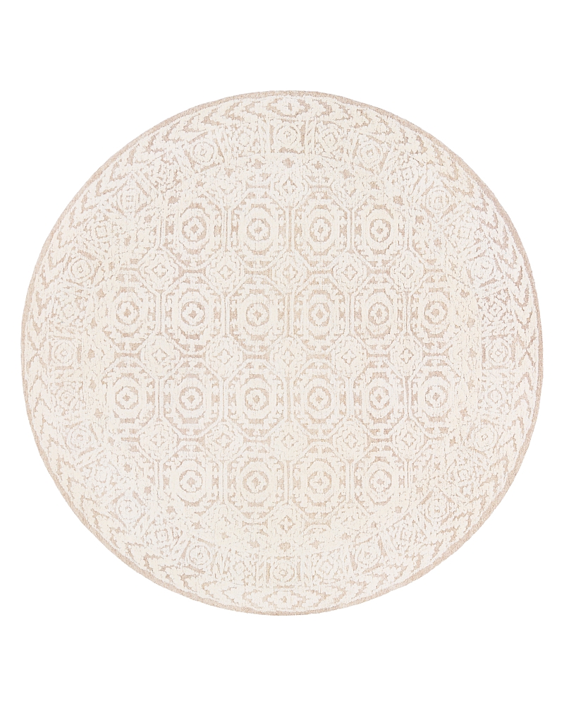 Surya Louvre Lou-2301 Round Area Rug, 8' Round In Cream/khaki