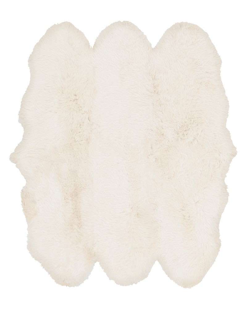 Surya Sheepskin Shs-9600 Area Rug, 6' X 6' In Ivory