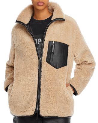 Anine Bing Ryder Leather Trim Jacket | Bloomingdale's
